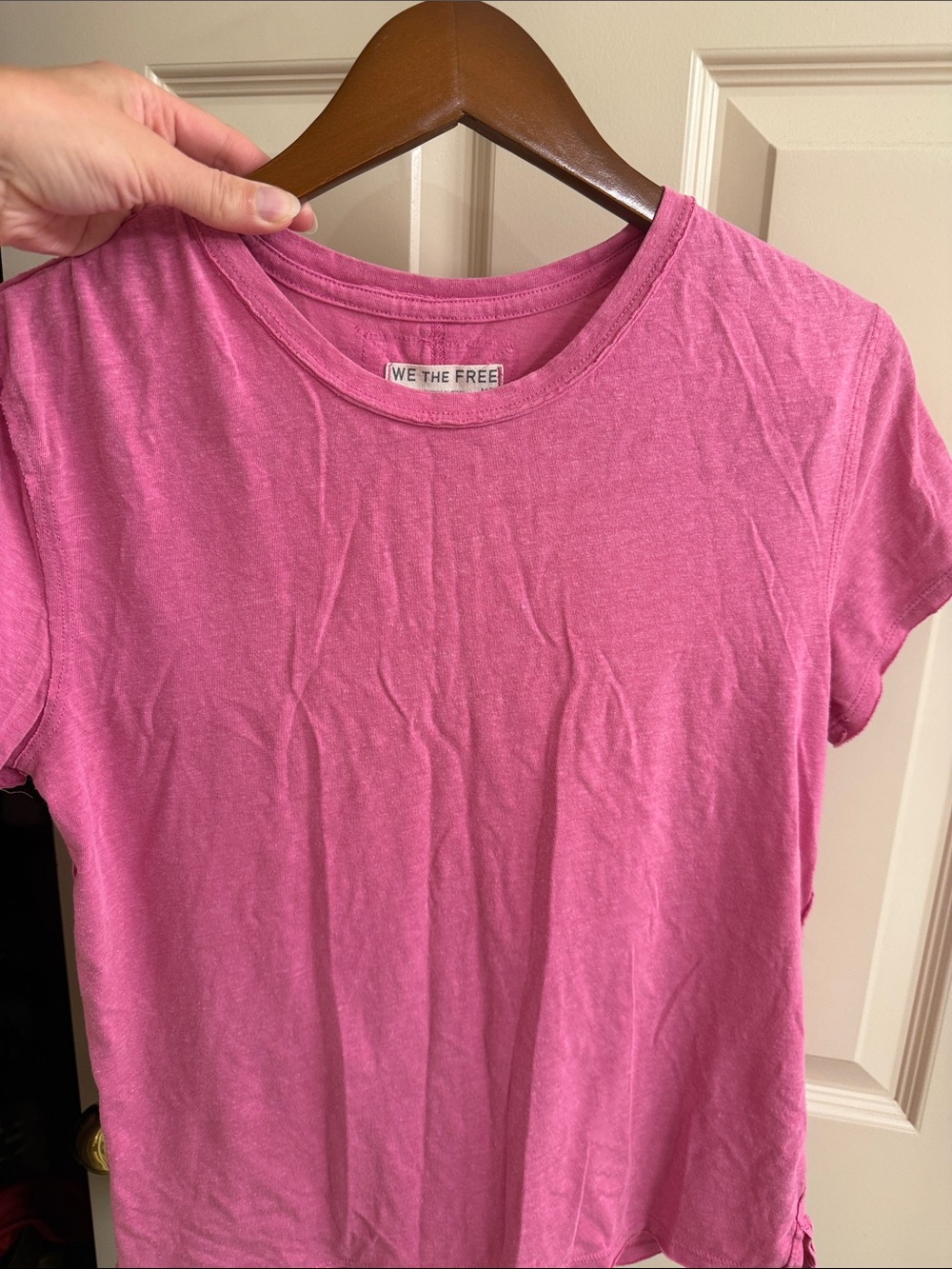 We The Free Pink Short Sleeve Crewneck Tee